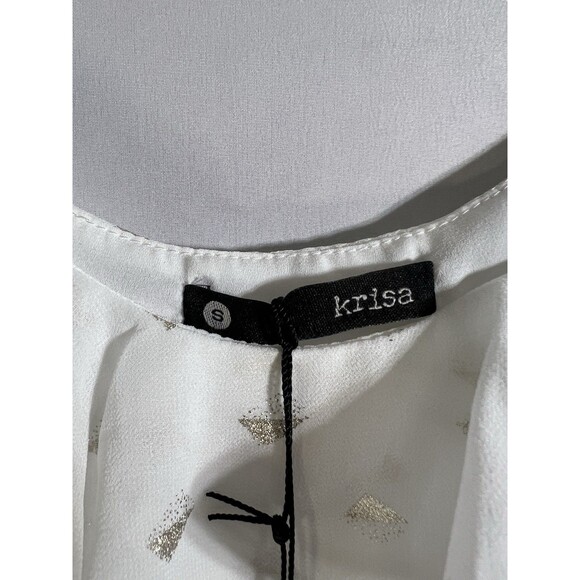 KRISA Swing Cami Top Sz S Ivory with Gold Detail NWT - Picture 4 of 7